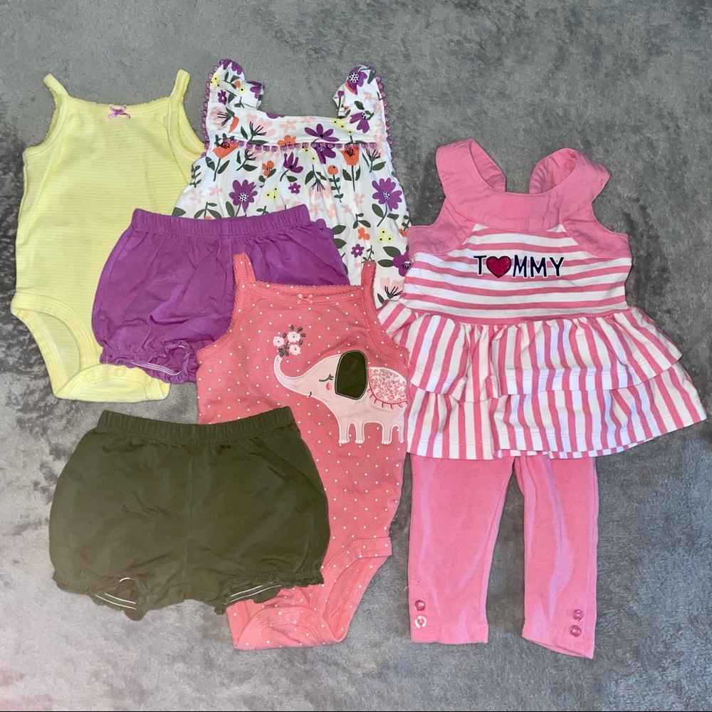 3 like NEW Baby Girl Summer Outfits sizes 3-6 mos